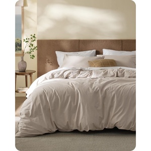Bedsure PureWoven 100% Washed Cotton Duvet Cover Set, Twin Size, 2-PC(34 – Slub Natural Linen (No Comforter))