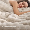Bedsure 3D Cloud Bubble Comforter Set Fluffy Comforter King Beige 3 Pcs(01 – Beige)