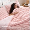 Bedsure 3D Cloud Bubble Comforter Set Fluffy Comforter King Beige 3 Pcs(02 – Pink)