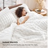 Bedsure 3D Cloud Bubble Comforter Set Fluffy Comforter King Beige 3 Pcs(03 – Off White)