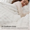 Bedsure 3D Cloud Bubble Comforter Set Fluffy Comforter King Beige 3 Pcs(03 – Off White)