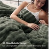 Bedsure 3D Cloud Bubble Comforter Set Fluffy Comforter King Beige 3 Pcs(05 – Dark Green)