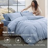 Bedsure Blue Gingham Comforter Set Queen Size, Soft Fall Bedding 3 pcs(02 – Blue Gingham)