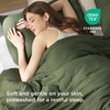 Bedsure Queen Comforter Set with Checkered Throw Blanket for Couch – 4 Pieces, 1 Pink Comforter Queen Size, 2 Pillow Shams, 1 Checkered Blanket, Super Soft, Lightweight & Fluffy for Bed & Sofa(Olive Green)