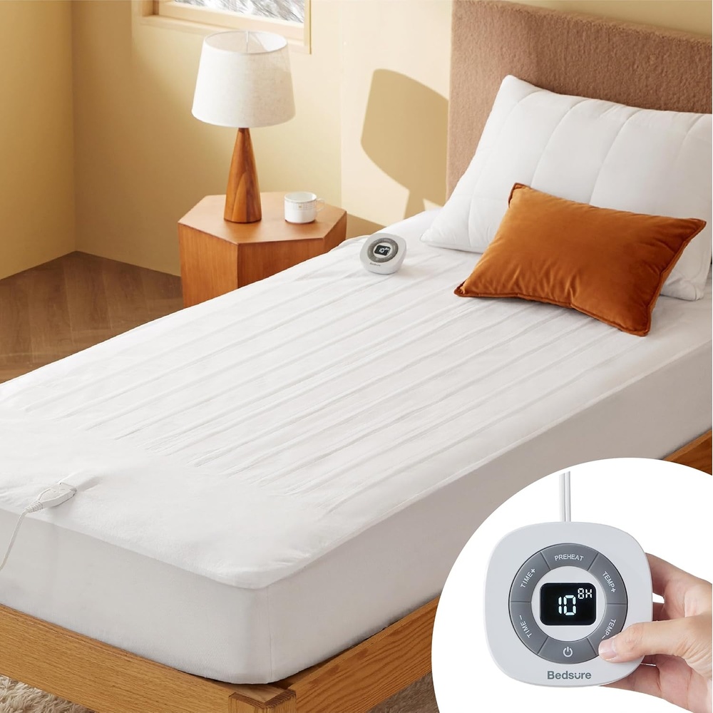 image:imageBedsure Heated Mattress Pad Queen Fast Heating Electric Bed Warmer 60x80Twin