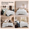 Bedsure Striped Duvet Cover Set Cotton-Like Bedding Queen Size, Olive Green(01 – Stripes – Black/White (No Comforter))