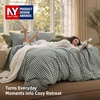 Bedsure Striped Duvet Cover Set Cotton-Like Bedding Queen Size, Olive Green(05 – Gingham – Olive Green (No Comforter))