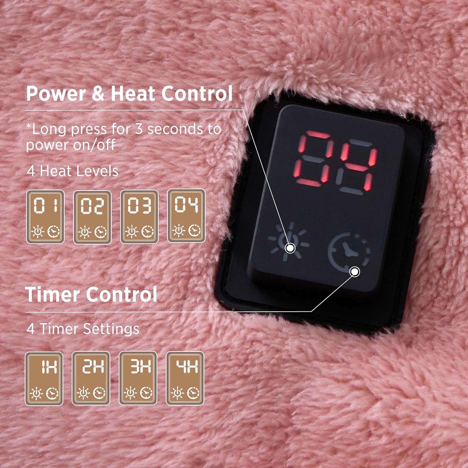 image:imageBedsure Cordless Wearable Heated Blanket Hoodie Blue Portable Heated Shawl02 Pink