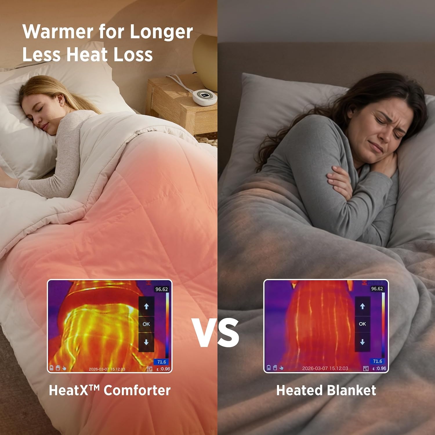 image:imageBedsure HeatX Heated Comforter Duvet Insert Queen Thick Heated Blanket02 Beige