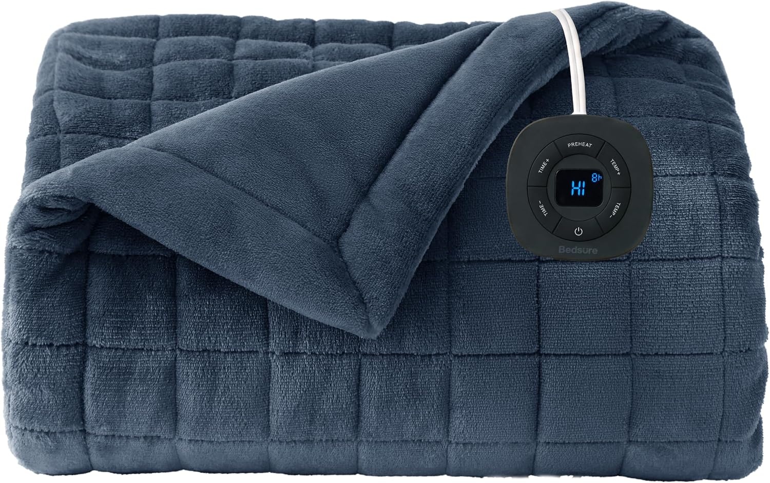 image:imageBedsure Quilted Heated Blanket Queen Size Filled for Extra Warmth Taupe04 Bering Sea Square