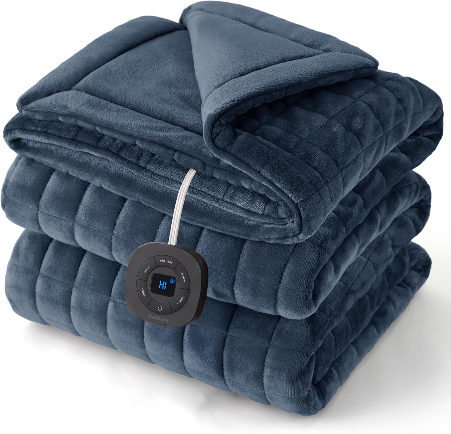 image:imageBedsure Quilted Heated Blanket Queen Size Filled for Extra Warmth Taupe04 Bering Sea Square