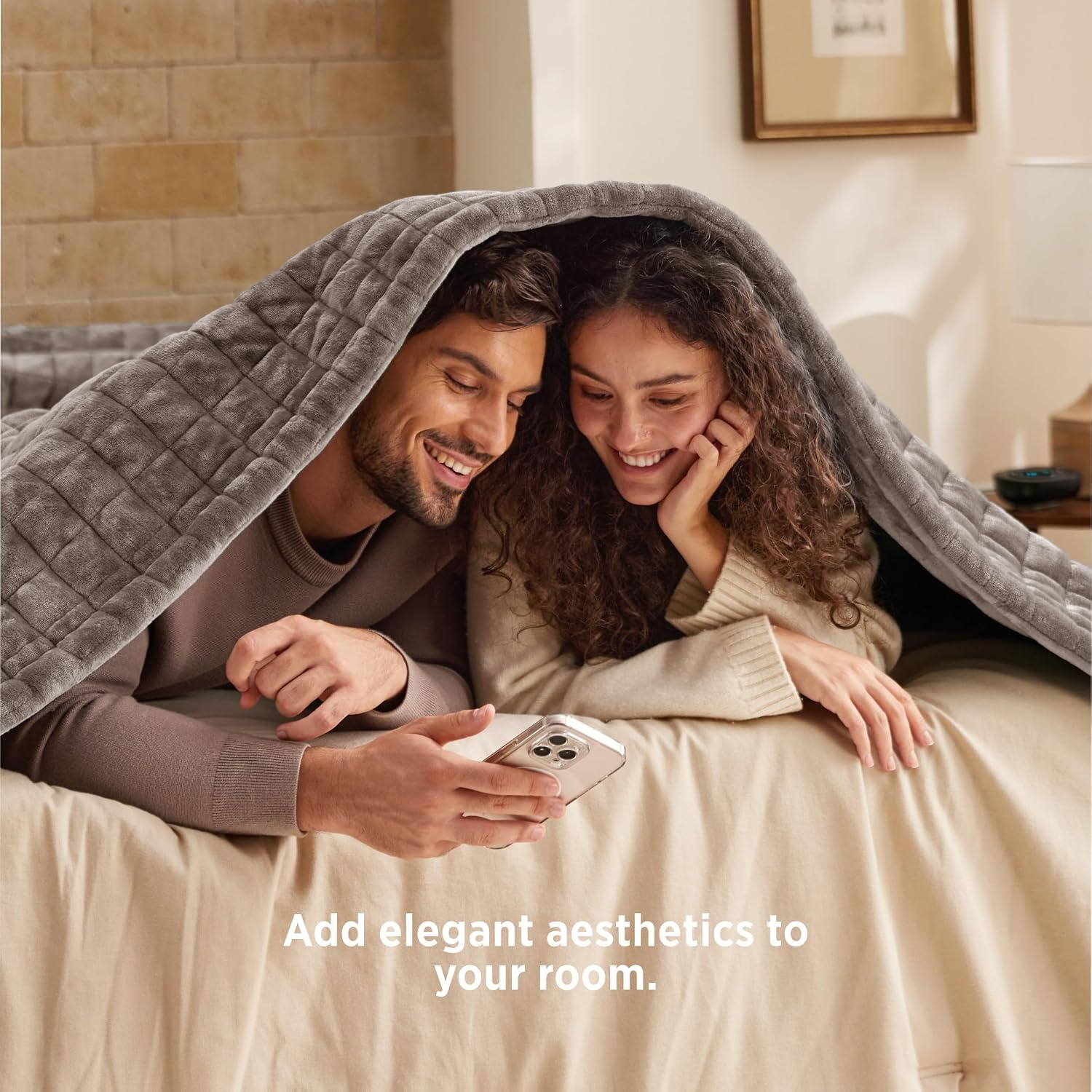 image:imageBedsure Quilted Heated Blanket Queen Size Filled for Extra Warmth Taupe05 Taupe Square