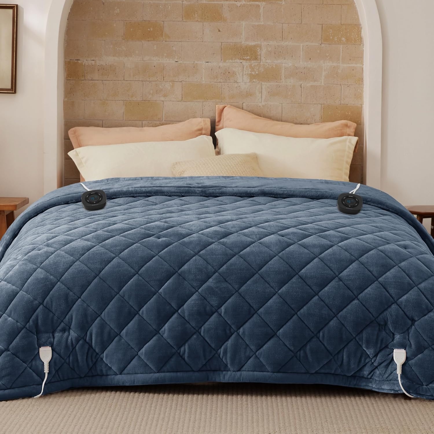 image:imageBedsure Quilted Heated Blanket Queen Size Filled for Extra Warmth Taupe10 Bering Sea Diamond