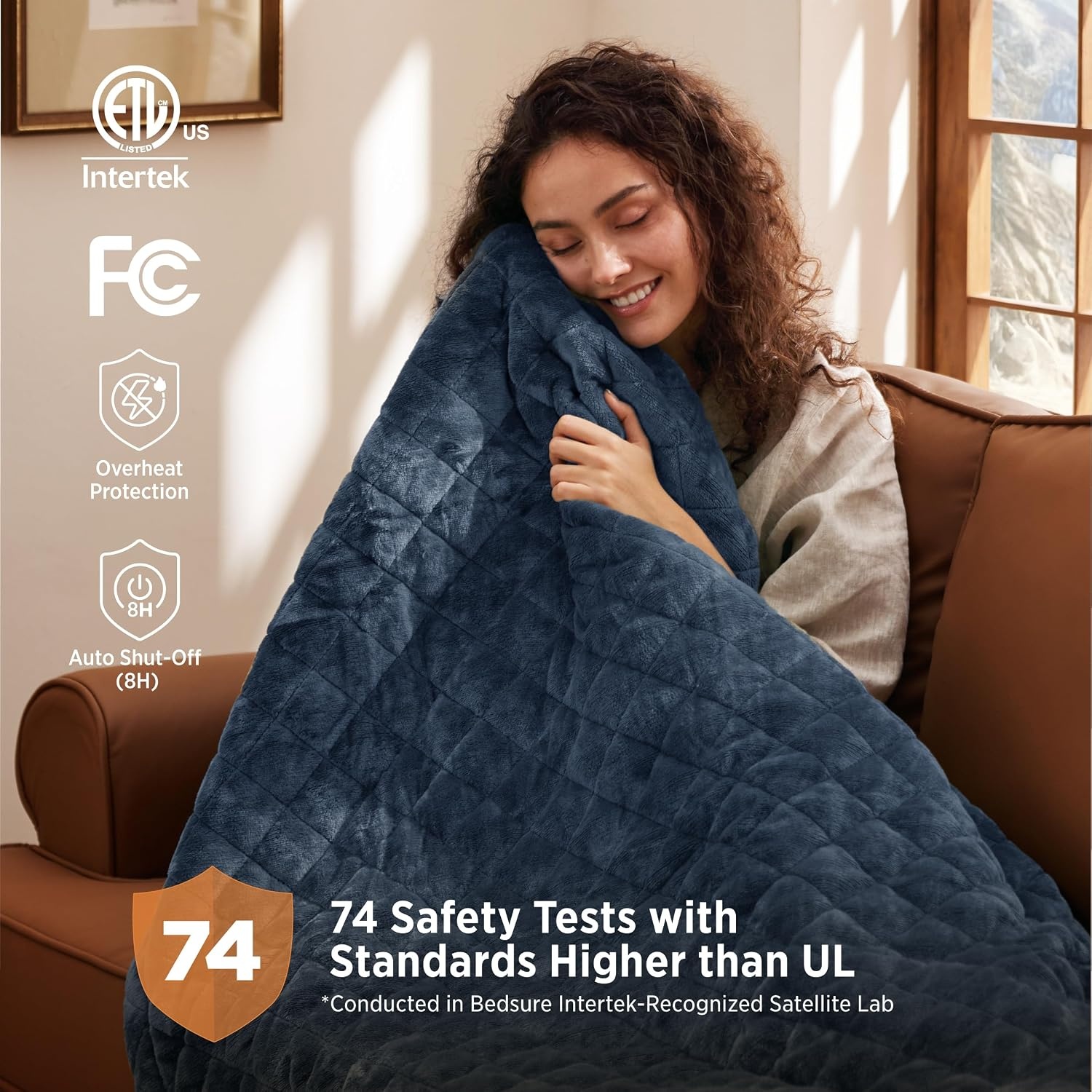 image:imageBedsure Quilted Heated Blanket Queen Size Filled for Extra Warmth Taupe10 Bering Sea Diamond