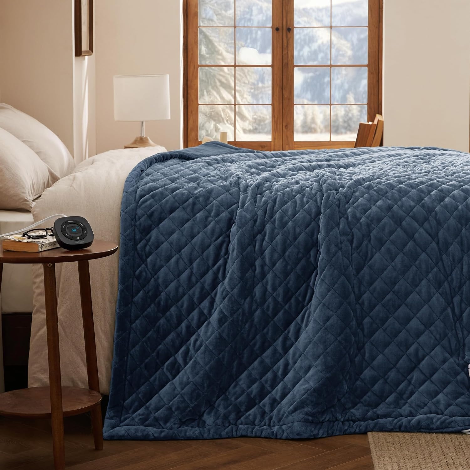 image:imageBedsure Quilted Heated Blanket Queen Size Filled for Extra Warmth Taupe10 Bering Sea Diamond