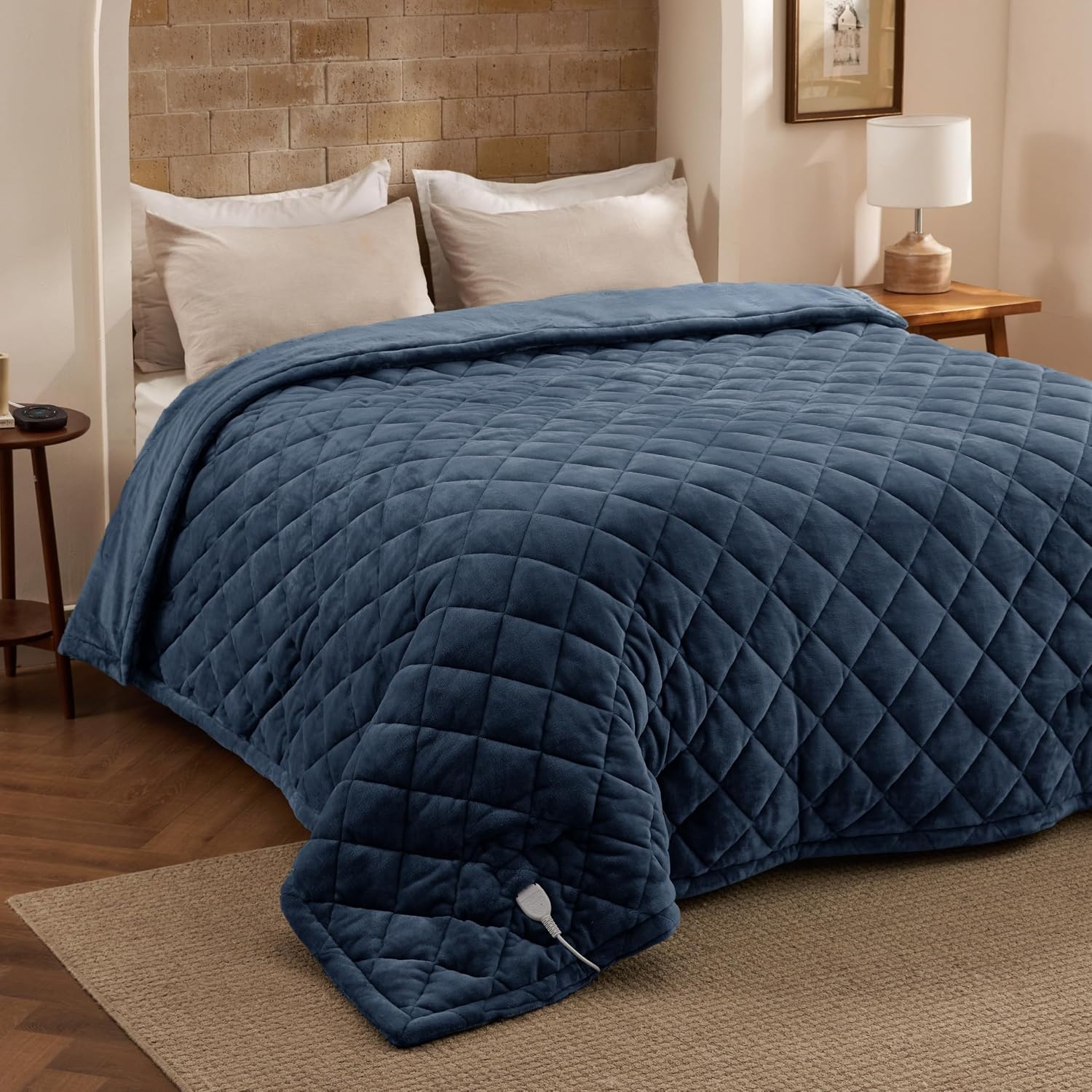 image:imageBedsure Quilted Heated Blanket Queen Size Filled for Extra Warmth Taupe10 Bering Sea Diamond