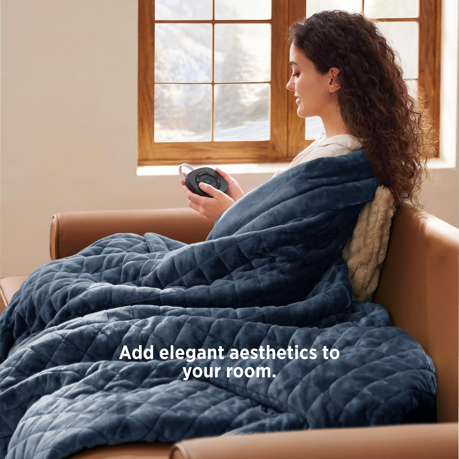 image:imageBedsure Quilted Heated Blanket Queen Size Filled for Extra Warmth Taupe10 Bering Sea Diamond