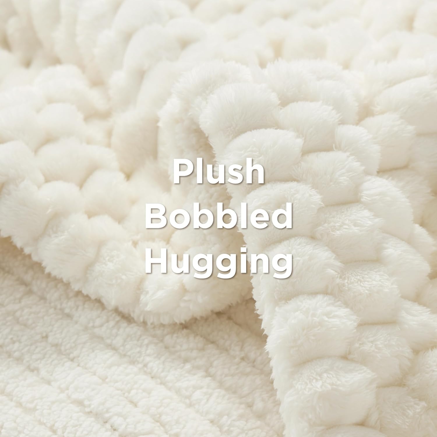 image:imageBedsure Ribbed Electric Blanket Full Navy Heated Blanket Preheat13 Coconut White