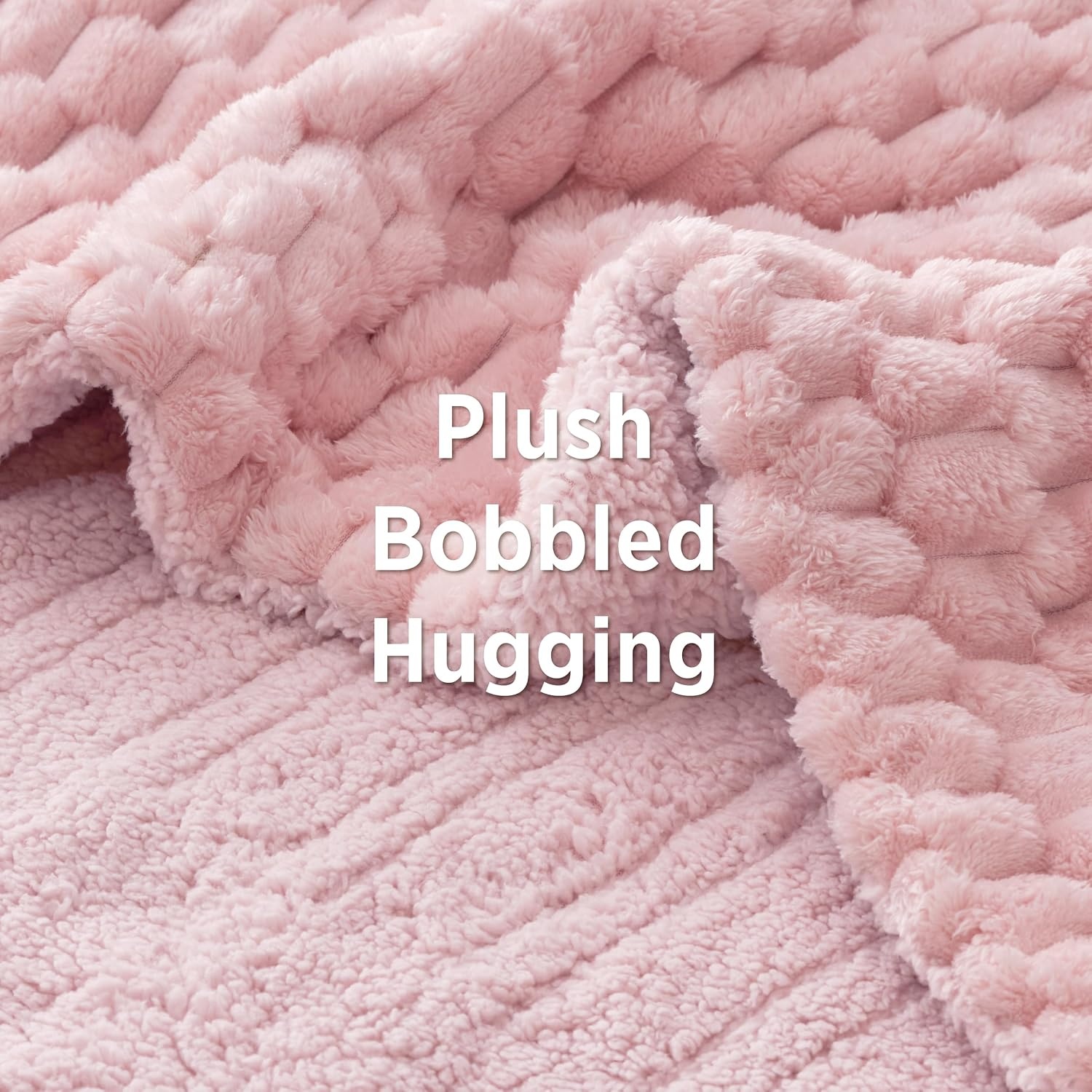 image:imageBedsure Ribbed Electric Blanket Full Navy Heated Blanket Preheat14 Pink