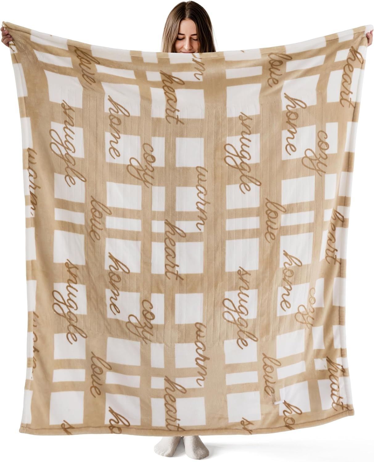 image:imageBedsure Ribbed Electric Blanket Full Navy Heated Blanket Preheat21 Sandy Beige