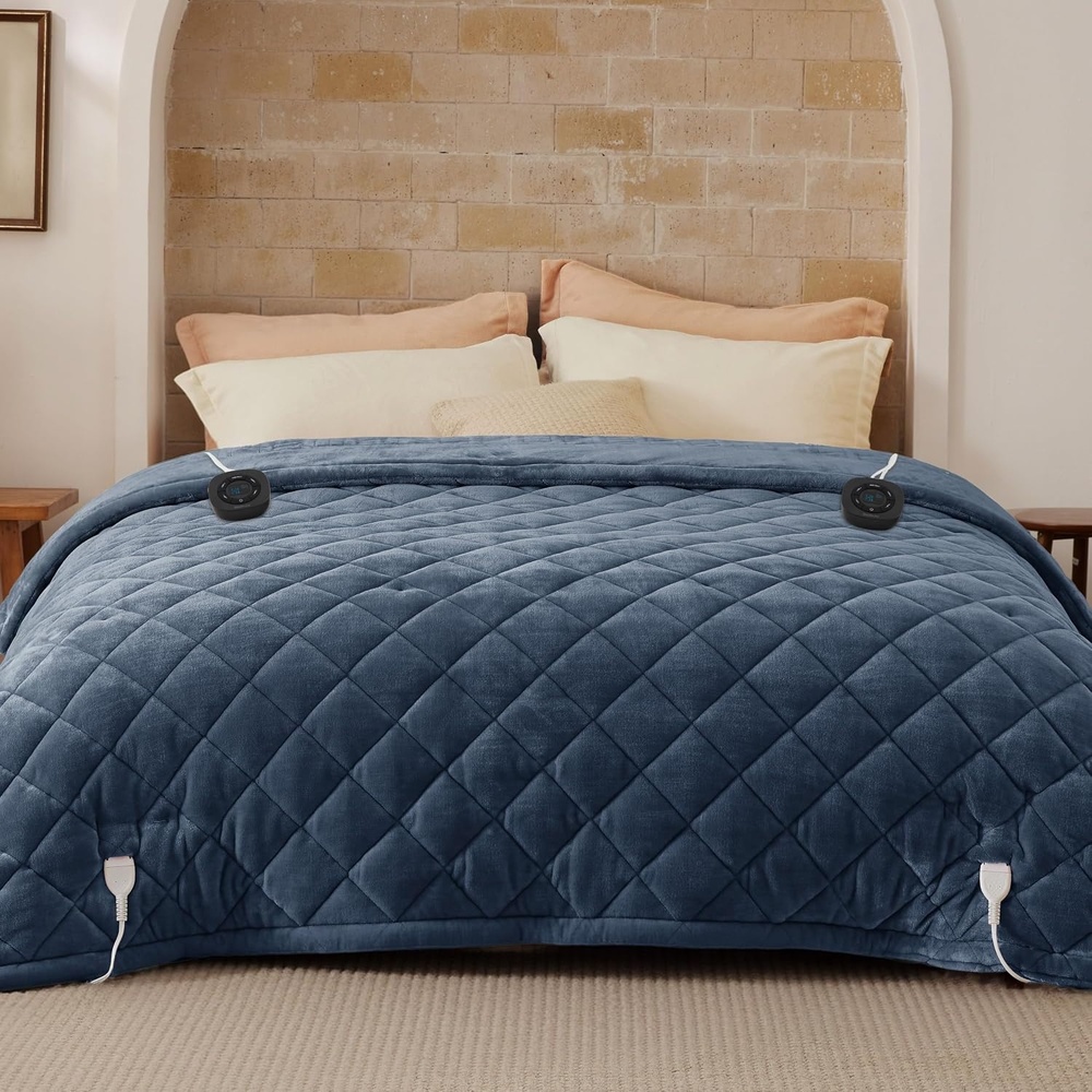 image:imageBedsure Quilted Heated Blanket Queen Size Filled for Extra Warmth Taupe10 Bering Sea Diamond
