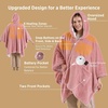 Bedsure Cordless Wearable Heated Blanket Hoodie, Blue Portable Heated Shawl(02 – Pink)