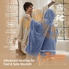 Bedsure Cordless Wearable Heated Blanket Hoodie, Blue Portable Heated Shawl(04 – Blue)