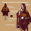 Bedsure Cordless Wearable Heated Blanket Hoodie, Blue Portable Heated Shawl(05 – Burgundy)