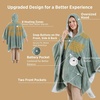Bedsure Cordless Wearable Heated Blanket Hoodie, Blue Portable Heated Shawl(07 – Emerald Green)