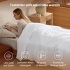 Bedsure HeatX Heated Comforter Duvet Insert Queen, Thick Heated Blanket(01 – White)