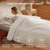 Bedsure HeatX Heated Comforter Duvet Insert Queen, Thick Heated Blanket(02 – Beige)