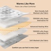 Bedsure HeatX Heated Comforter Duvet Insert Queen, Thick Heated Blanket(03 – Grey)