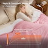 Bedsure HeatX Heated Throw Blanket, Electric Blanket with Preheat, Grey(06 – Pink)