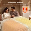 Bedsure Quilted Heated Blanket Queen Size, Filled for Extra Warmth, Taupe(07 – Ivory Diamond)