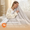 Bedsure Ribbed Electric Blanket Full, Navy Heated Blanket, Preheat(02 – Cream)
