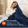Bedsure Ribbed Electric Blanket Full, Navy Heated Blanket, Preheat(03 – Navy)