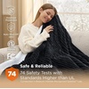 Bedsure Ribbed Electric Blanket Full, Navy Heated Blanket, Preheat(10 – Black)