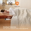 Bedsure Ribbed Electric Blanket Full, Navy Heated Blanket, Preheat(12 – Light Brown)