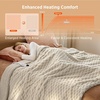 Bedsure Ribbed Electric Blanket Full, Navy Heated Blanket, Preheat(12 – Light Brown)
