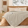 Bedsure Ribbed Electric Blanket Full, Navy Heated Blanket, Preheat(12 – Light Brown)