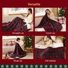 Bedsure Ribbed Electric Blanket Full, Navy Heated Blanket, Preheat(20 – Red Plaid)