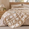 Bedsure Ribbed Electric Blanket Full, Navy Heated Blanket, Preheat(21 – Sandy Beige)