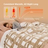 Bedsure Ribbed Electric Blanket Full, Navy Heated Blanket, Preheat(21 – Sandy Beige)