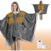 Bedsure Cordless Wearable Heated Blanket Hoodie, Blue Portable Heated Shawl(01 – Grey)