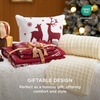 Bedsure Christmas Duvet Cover Queen Size – Reversible Bedding Collection with a Festive Wishes Pattern, Includes 1 Duvet Cover and 2 Pillow Shams (Queen, Christmas Wishes)(08 – Red Forest (No Comforter))