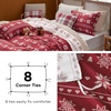 Bedsure Christmas Duvet Cover Queen Size – Reversible Bedding Collection with a Festive Wishes Pattern, Includes 1 Duvet Cover and 2 Pillow Shams (Queen, Christmas Wishes)(04 – Snowflake (No Comforter))