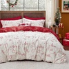 Bedsure Christmas Duvet Cover Queen Size – Reversible Bedding Collection with a Festive Wishes Pattern, Includes 1 Duvet Cover and 2 Pillow Shams (Queen, Christmas Wishes)(03 – Christmas Wishes (No Comforter))