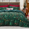 Bedsure Christmas Duvet Cover Queen Size – Reversible Bedding Collection with a Festive Wishes Pattern, Includes 1 Duvet Cover and 2 Pillow Shams (Queen, Christmas Wishes)(06 – Christmas Gift (No Comforter))