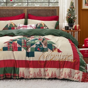 Bedsure Christmas Duvet Cover Queen Size – Reversible Bedding Collection with a Festive Wishes Pattern, Includes 1 Duvet Cover and 2 Pillow Shams (Queen, Christmas Wishes)(02 – Christmas Tree (No Comforter))